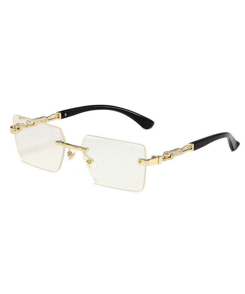 Boho Black Metal Alloy Patchwork Sunglasses
