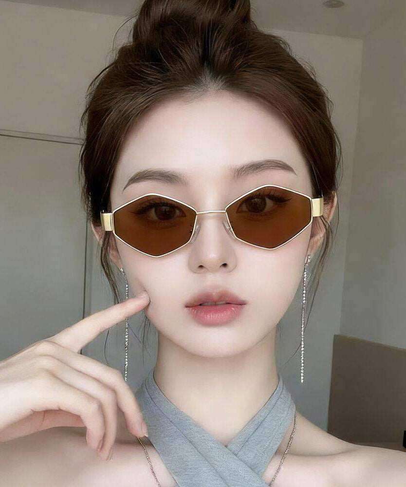 2026 New Tawny Metal Diamond Sunglasses