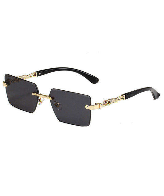 Boho Black Metal Alloy Patchwork Sunglasses