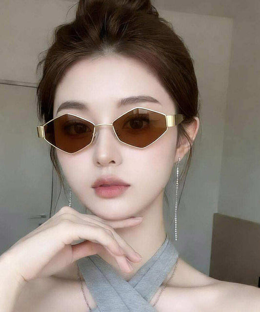 Tawny Metal Diamond Sunglasses